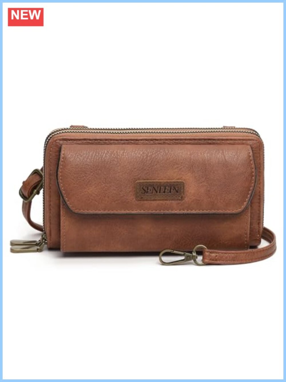 SENDEFN Vegan Leather Small Crossbody Phone Purse with Card Slots
